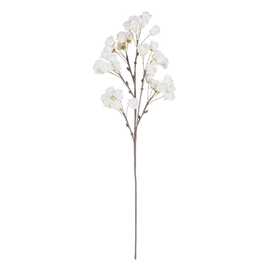 RAMA ROSAS BLANCO NAILON DECORACIÓN 110 CM