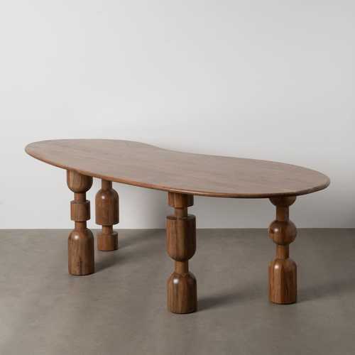 MESA COMEDOR MARRÓN MADERA DE ACACIA 240 X 97 X 76 CM