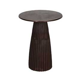 MESA AUXILIAR ÓXIDO MARRÓN ALUMINIO 45 X 45 X 57 CM