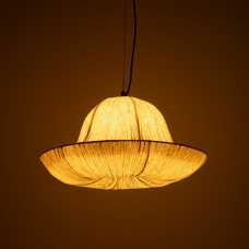 LÁMPARA TECHO BEIGE PAPEL-METAL 62,50 X 62,50 X 20 CM