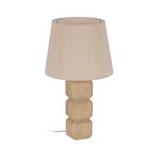 BASE LÁMPARA MESA NATURAL 15 X 15 X 42 CM BASE LÁMPARA MESA NATURAL 15 X 15 X 42 CM
