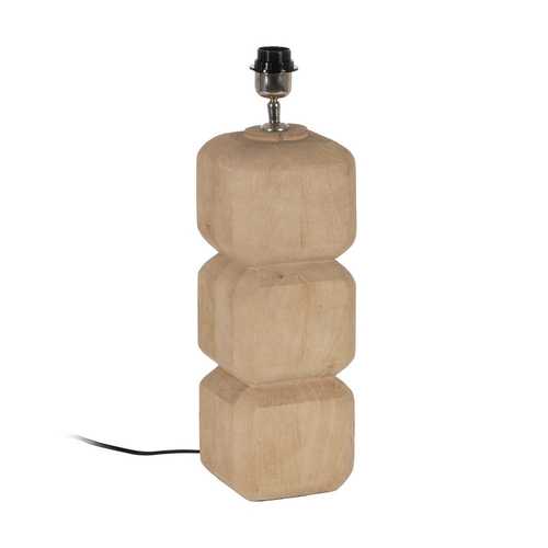 BASE LÁMPARA MESA NATURAL 15 X 15 X 42 CM
