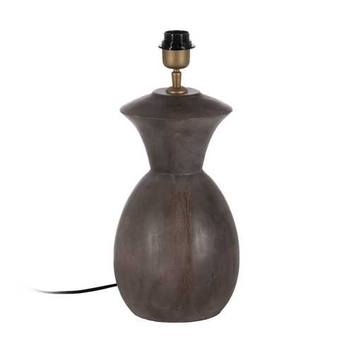 BASE LÁMPARA MESA MARRÓN MADERA DE MANGO 19 X 19 X 34 CM