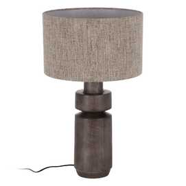 BASE LÁMPARA MESA MARRÓN MADERA DE MANGO 16 X 16 X 40 CM