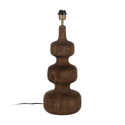 BASE LÁMPARA MESA MARRÓN MADERA DE MANGO 22 X 22 X 50 CM