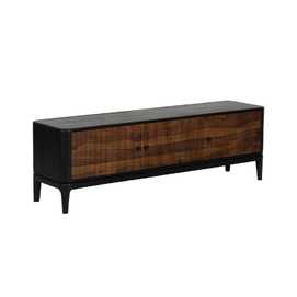MUEBLE TV MARRÓN-NEGRO MADERA SALÓN 160 X 40 X 50 CM
