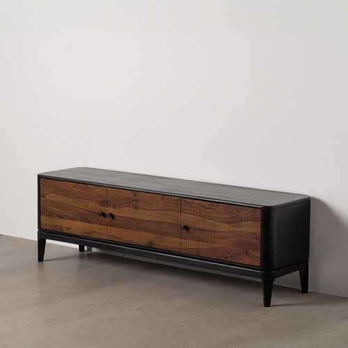 MUEBLE TV MARRÓN-NEGRO MADERA SALÓN 160 X 40 X 50 CM