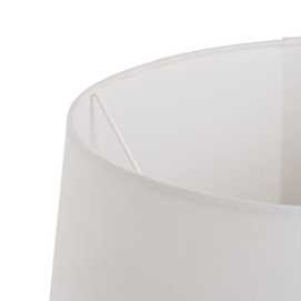 LÁMPARA MESA BLANCO-MARRÓN PORCELANA 24 X 24 X 50 CM