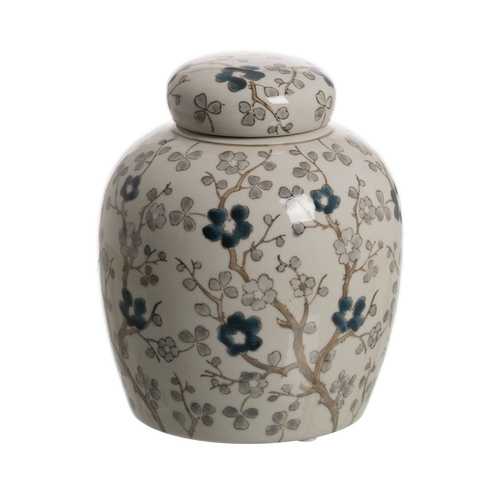 TIBOR BLANCO-GRIS PORCELANA DECORACIÓN 17 X 17 X 19 CM