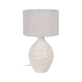 LÁMPARA MESA BLANCO CERÁMICA ILUMINACIÓN 38 X 38 X 67 CM