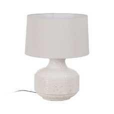 LÁMPARA MESA BLANCO TERRACOTA 43 X 43 X 57,50 CM