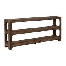 CONSOLA MARRÓN MADERA ENTRADA 200 X 38,50 X 92 CM CONSOLA MARRÓN MADERA ENTRADA 200 X 38,50 X 92 CM