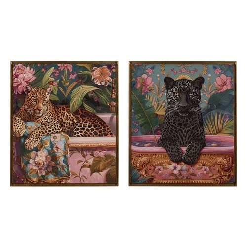 CUADRO LEOPARDO-PANTERA 2/M TEJIDO 85 X 100 CM