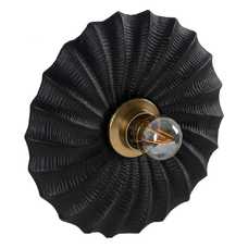 APLIQUE PARED NEGRO METAL ILUMINACIÓN 27 X 9 X 27 CM