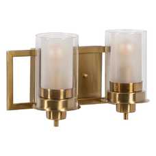 APLIQUE PARED ORO METAL / CRISTAL 36 X 17 X 21 CM