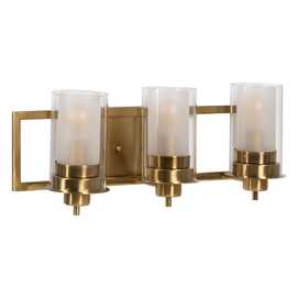 APLIQUE PARED ORO METAL / CRISTAL 56 X 17 X 21 CM