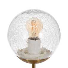 LÁMPARA MESA ORO CRISTAL-METAL 15 X 15 X 41 CM