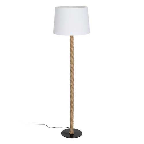 LÁMPARA SUELO NATURAL-NEGRO METAL 40 X 40 X 148 CM