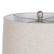 LÁMPARA MESA CREMA METAL-CERÁMICA 38 X 38 X 72 CM LÁMPARA MESA CREMA METAL-CERÁMICA 38 X 38 X 72 CM