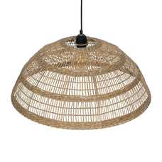 LÁMPARA TECHO FIBRA NATURAL ILUMINACIÓN 60 X 60 X 24 CM LÁMPARA TECHO FIBRA NATURAL ILUMINACIÓN 60 X 60 X 24 CM