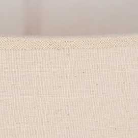 PANTALLA BEIGE TEJIDO ILUMINACIÓN 25 X 25 X 18 CM