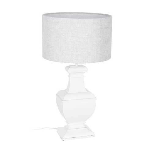 LÁMPARA MESA BLANCO MADERA / TEJIDO 40 X 22 X 76 CM