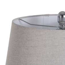 LÁMPARA MESA PLATEADO METAL-CRISTAL 38 X 38 X 70 CM LÁMPARA MESA PLATEADO METAL-CRISTAL 38 X 38 X 70 CM