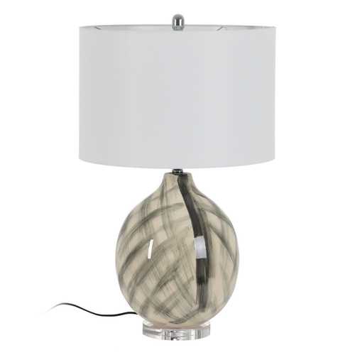 LÁMPARA MESA BLANCO-NEGRO 45 X 45 X 73 CM