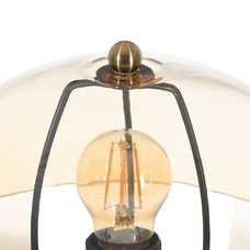 LÁMPARA MESA ORO METAL-CRISTAL 25 X 25 X 37 CM