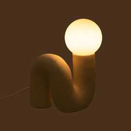 LÁMPARA MESA CREMA CERÁMICA ILUMINACIÓN 21,80 X 17,30 X 29 C