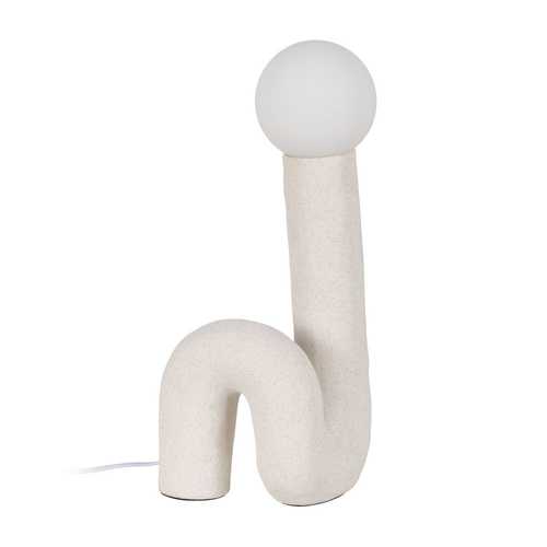 LÁMPARA MESA CREMA CERÁMICA ILUMINACIÓN 22,50 X 16,50 X 45 C