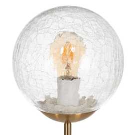 LÁMPARA SUELO ORO CRISTAL-METAL 20 X 20 X 140 CM