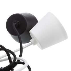 PORTALÁMPARAS COLGANTE BLANCO PLÁSTICO 4,50 X 4,50 X 10 CM