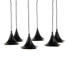 LÁMPARA TECHO NEGRO-ORO METAL 51,50 X 51,50 X 100 CM