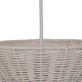 LÁMPARA TECHO BLANCO-NATURAL RATÁN/METAL 40,50 X 40,50 X 20