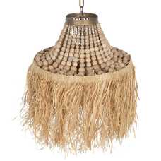 LÁMPARA TECHO FIBRA NATURAL NATURAL 40 X 40 X 50 CM LÁMPARA TECHO FIBRA NATURAL NATURAL 40 X 40 X 50 CM