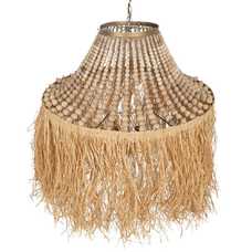 LÁMPARA TECHO FIBRA NATURAL NATURAL 80 X 80 X 90 CM LÁMPARA TECHO FIBRA NATURAL NATURAL 80 X 80 X 90 CM