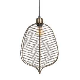 LÁMPARA TECHO ORO VIEJO METAL 25 X 13 X 38 CM