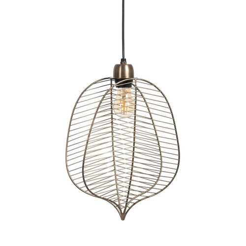 LÁMPARA TECHO ORO VIEJO METAL 25 X 13 X 38 CM