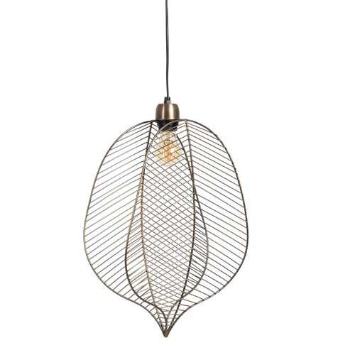 LÁMPARA TECHO ORO VIEJO METAL 31 X 16 X 47 CM