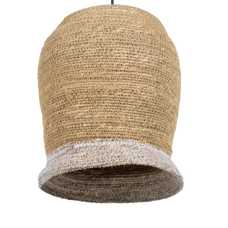 LÁMPARA TECHO FIBRA NATURAL ILUMINACIÓN 20 X 20 X 24 CM LÁMPARA TECHO FIBRA NATURAL ILUMINACIÓN 20 X 20 X 24 CM