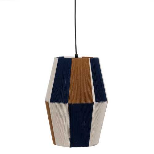 LÁMPARA TECHO RAYAS CUERDA DE PAPEL 28 X 28 X 39 CM
