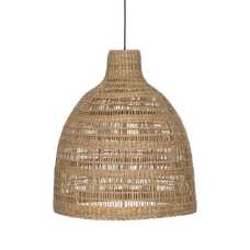 LÁMPARA TECHO FIBRA NATURAL ILUMINACIÓN 50 X 50 X 55 CM LÁMPARA TECHO FIBRA NATURAL ILUMINACIÓN 50 X 50 X 55 CM