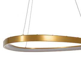 LÁMPARA TECHO ORO METAL / CRISTAL 62 X 62 X 4 CM