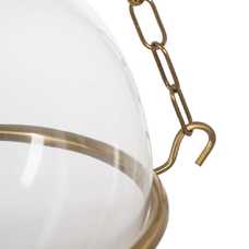 LÁMPARA TECHO ORO METAL / CRISTAL 28 X 28 X 53 CM