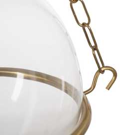 LÁMPARA TECHO ORO METAL / CRISTAL 28 X 28 X 53 CM