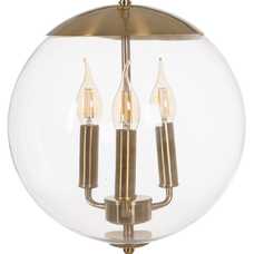 LÁMPARA TECHO ORO METAL / CRISTAL 30 X 30 X 30 CM