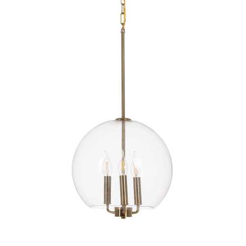 LÁMPARA TECHO ORO METAL / CRISTAL 30 X 30 X 60 CM