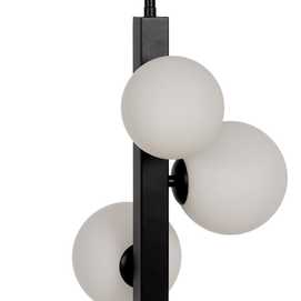 LÁMPARA TECHO NEGRO METAL / CRISTAL 40 X 40 X 100 CM