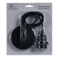 PORTALÁMPARAS NEGRO METAL / ACRÍLICO PORTALÁMPARAS NEGRO METAL / ACRÍLICO